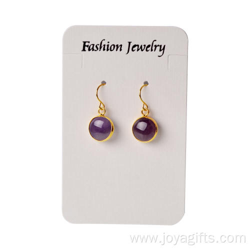 Fashion Accessories Gemstone Round Gilding Stud Earrings